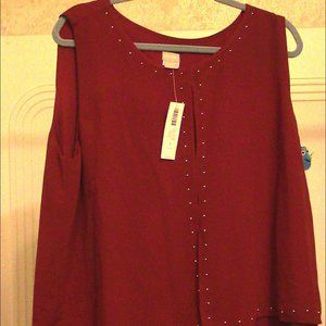 Chico's Red Fashion Tank Top